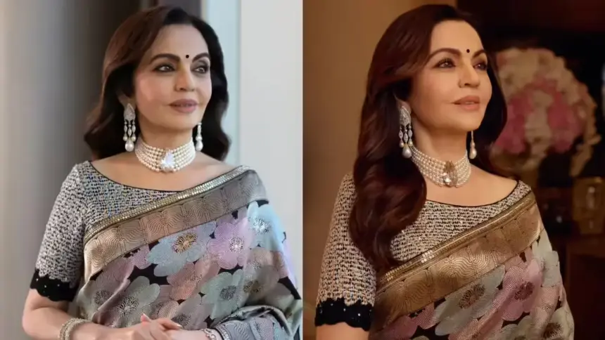 TIME100 Gala Nita Ambani Saree Look